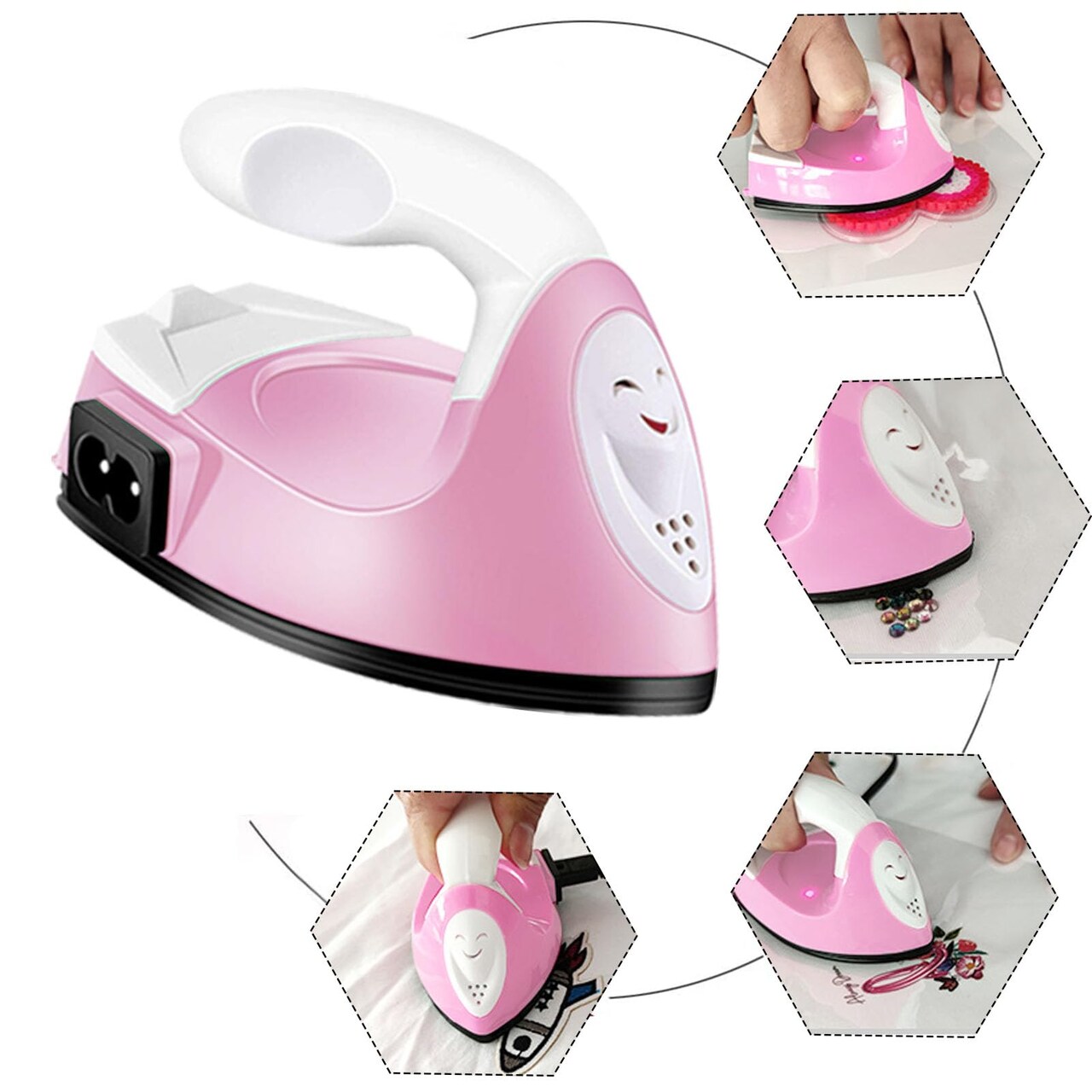 Iron Mini Iron Press,Mini Heat Press Machine for T Shirts Shoes and Hats Small Heat Transfer Vinyl Projects,Portable Travel Irons Mini Heat Press Crafting Craft Clothes
